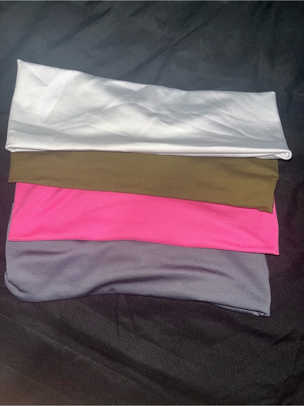 Amazon Women’s Stretchy Headbands Set - White, Olive, Hot Pink, Gray